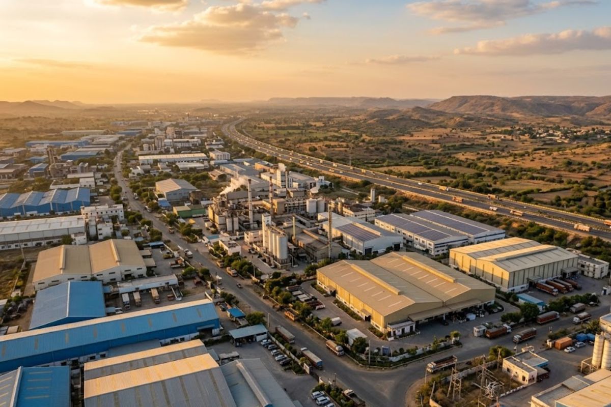 Aerial view of Vaarta warehousing facility